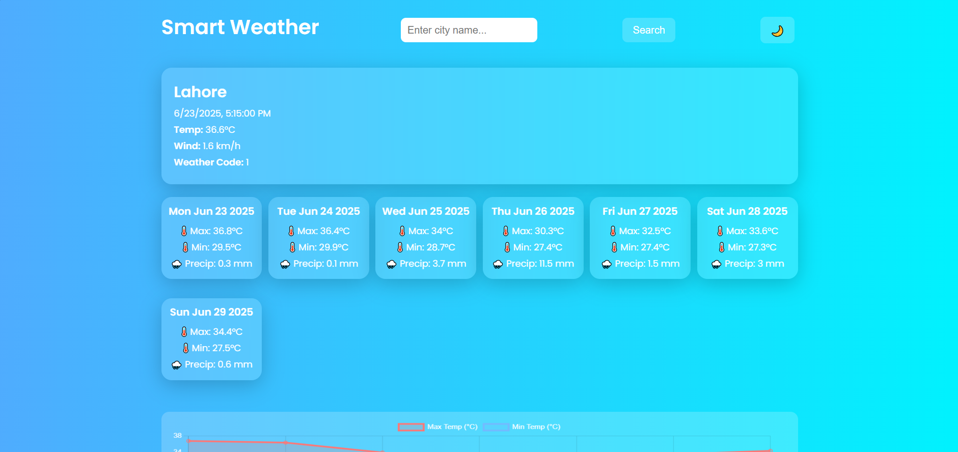 Weather App Preview